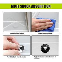 Load image into Gallery viewer, UGSHY 16 PCS Car Door Shock Absorber, Rubber Silicone Buffer Crash Pad, Sound Insulation Thickened Gasket, Universal Door Protection Device for Most Cars (Black #Skull)
