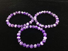 Load image into Gallery viewer, Natural Amethyst Gemstone Bracelet 7 inch Stretchy Chakra Gems Stones Healing Crystal Birthday Gift (Unisex) GB8-16
