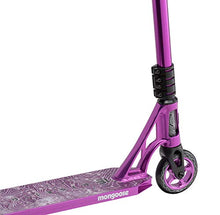 Load image into Gallery viewer, Mongoose Rise 110 Team Youth and Adult Freestyle Kick Scooter, High Impact 110mm Wheels, Bike-Style Grips, Lightweight Alloy Deck, Purple
