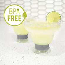 Load image into Gallery viewer, HOST Freeze Stemless Margarita, Plastic Glass Insulated Gel Chiller, Double Wall Frozen Cocktail, Set of 2 Cups, 12 oz, Grey
