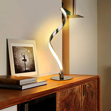 Load image into Gallery viewer, Albrillo Spiral Design LED Table Lamp - Dimmable Desk Lamp Touch Button, Warm White 3000K Bedside Lamps of Stainless Steel, 1.5m Cable, 5W 450LM Nightstand Lamps, for Bedroom, Office, Living Room
