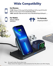 Load image into Gallery viewer, [2022 NEW] 3 in 1 Wireless Charging Station for Multiple Devices Apple, Charging Stand for iPhone and Apple Watch 7/6/SE/5/4/3/2/1, Portable Charging Dock for AirPods Pro/3/2/1 (with 18W Fast Charger)
