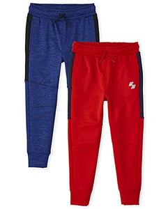 The Children's Place Boys' Sport Knit Performance Jogger Pants 2-Pack, Multi CLR, Small