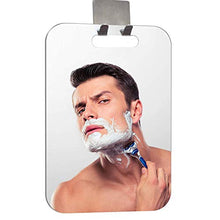 Load image into Gallery viewer, XoYo-Fogless Shower Mirror, Includes 1 Adhesive Hooks, Anit-Fog Shower Mirror, Shower Makeup Shave Mirror, Frameless Shower Mirror, Wall Hanging Mirror (Large, Shaver Hook)

