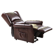 Load image into Gallery viewer, Giantex Electric Lift Chair Power Lift Reclining for Living Room Bedroom Elder People with Remote Control, Red Brown
