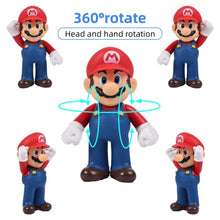 Load image into Gallery viewer, 5 inch Mario Figures Toy - Mario &amp; Luigi Figurines – Yoshi &amp; Mario Bros Action Figures Mario PVC Toy Figures （Pack of 6 ）
