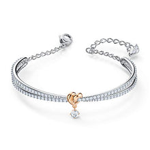 Load image into Gallery viewer, SWAROVSKI Women's Lifelong Heart Bangle, White, Mixed metal finish
