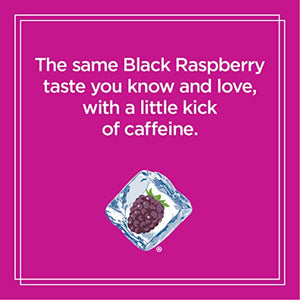Sparkling Ice +Caffeine Black Raspberry Sparkling Water, with Antioxidants and Vitamins, Zero Sugar, 16 fl oz Cans (Pack of 12)