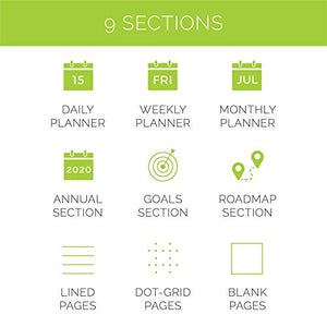 Rocketbook Panda Planner - Reusable Daily, Weekly, Monthly, Planner with 1 Pilot Frixion Pen & 1 Microfiber Cloth Included - Black Cover, Letter Size (8.5" x 11")