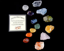 Load image into Gallery viewer, Chakra Mineral Starter Set/Crystal Healing Kit ~ 6 Colorful Mineral Stones Plus 7 Chakra Tumbled Gemstones, Spiritual Metaphysical, Reiki, Chakra, Healing, Bohemian, Natural
