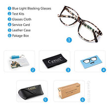 Load image into Gallery viewer, Cyxus Blue Light Blocking Glasses Square Computer Eyewear Clear Lens Eyeglasses Frame (Leopard #2) (8121T03&amp;Leopard)
