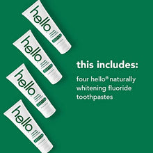 Load image into Gallery viewer, Hello Naturally Whitening Fluoride Toothpaste, Farm Grown Mint, Vegan, SLS Free, Gluten Free, Peroxide Free, 4.7 Ounce (Pack of 4)
