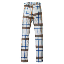 Load image into Gallery viewer, BEUU Plaid Pencil Pants for Mens, Striped Patchwork Skinny Flat-Front Business Casual Trousers Office Work Pants Sports Suits Workout Gym Fitness Slim Fit Muscle Exercise Active Bib Snowboard
