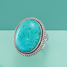 Load image into Gallery viewer, Ross-Simons Turquoise Ring in Sterling Silver. Size 7
