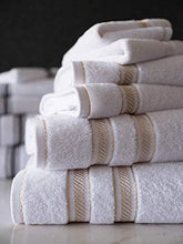 Load image into Gallery viewer, Lionel Richie Home Lifestyle Collection - 6 Piece Towel Set, Gold - 100% Cotton Bathroom Towels Set - 2 Luxury Bath Towels for Quickly Drying Hair, 2 Hand Towels for Bathroom, 2 Wash Towels
