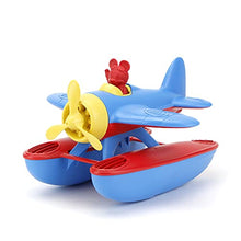Load image into Gallery viewer, Green Toys Disney Baby Exclusive Mickey Mouse Seaplane, Blue/Red - Pretend Play, Motor Skills, Kids Bath Toy Floating Vehicle. No BPA, phthalates, PVC. Dishwasher Safe, Recycled Plastic, Made in USA.
