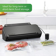 Load image into Gallery viewer, FoodSaver VS3150 Multi-Use Vacuum Sealing &amp; Food Preservation System with Additional Roll, Charcoal Stainless Steel, Black
