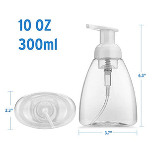 Titanker Soap Dispensers, 4 Pack Foaming Soap Dispenser, Foam Hand Soap Dispenser Plastic with Pump for Bathroom and Kitchen, 10 oz
