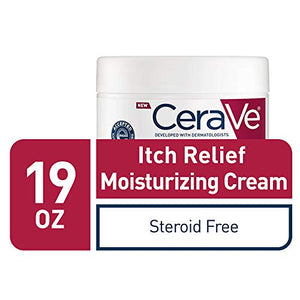 CeraVe Moisturizing Cream for Itch Relief | Anti Itch Cream with Pramoxine Hydrochloride | Relieves Itchy with Minor Skin Irritations, Sunburn Relief, Bug Bites | Fragrance Free | 19 Ounce