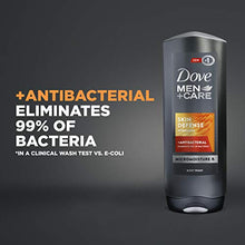 Load image into Gallery viewer, Dove Men+Care Body Wash For Smooth and Hydrated Skin Care Skin Defense Effectively Washes Away Bacteria While Nourishing Your Skin 18 oz
