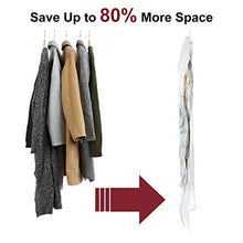 Load image into Gallery viewer, Hanging Vacuum Space Saver Bags for Clothes, 4 Pack Long 53x27.6 inches, Vacuum Seal Storage Bag Clothing Bags for Suits, Dress Coats or Jackets, Closet Organizer and Storage
