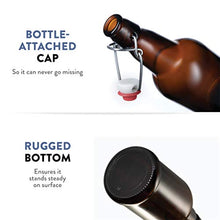 Load image into Gallery viewer, Amber Glass Swing Top Beer Bottles - 16 Ounce (12 Pack) Grolsch Bottles, with Flip-top Airtight Lid, for Carbonated Drinks, Kombucha, 2nd Fermentation, Water Kefir, UV Protection Brewing Bottle.
