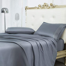 Load image into Gallery viewer, SONORO KATE Bed Sheet Set Super Soft Microfiber 1700 Thread Count Luxury Egyptian Sheets 16-Inch Deep Pocket，Wrinkle and Hypoallergenic-4 Piece (Dark Grey, King)
