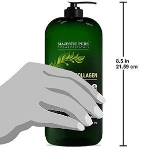MAJESTIC PURE Tea Tree Body Wash with Collagen - Helps Nail Fungus, Athletes Foot, Ringworms, Jock Itch, Acne, Eczema & Body Odor - Soothes Itching - (Packaging May Vary), Set of 2, 16 fl oz
