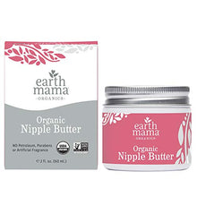 Load image into Gallery viewer, Organic Nipple Butter Breastfeeding Cream by Earth Mama | Lanolin-free, Safe for Nursing &amp; Dry Skin, Non-GMO Project Verified, 2-Fluid Ounce (Packaging May Vary)
