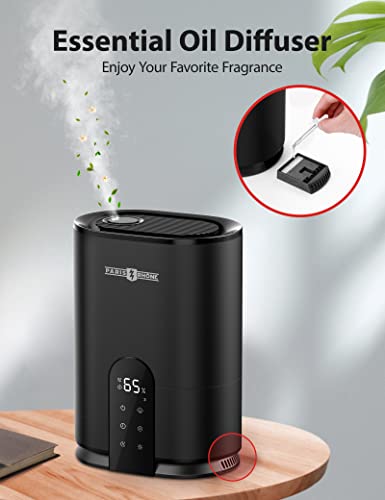 Load image into Gallery viewer, PARIS RHÔNE Humidifiers for Bedroom, 4L Cool Mist Humidifiers for Home Large Room, Ultrasonic Top Fill Humidifier with Humidistat, Essential Oils Diffuser, 30H, 28dB Quiet,12H timer, Night Light