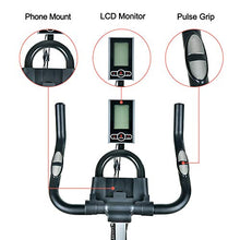 Load image into Gallery viewer, TECHMOO Indoor Exercise Bike Fitness Upright Exercise Bike Magnetic Resistance Belt Drive Home Cycling Exercise Bike Indoor Stationary Bike Bicycle for Cardio Workout Losing Weight

