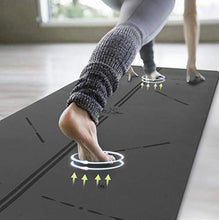 Load image into Gallery viewer, Heathyoga ProGrip Non Slip Yoga Mat with Alignment Lines, Revolutionary Wet-Grip Surface &amp; Eco Friendly Material, Perfect for Hot Yoga and Bikram, 72”X26”
