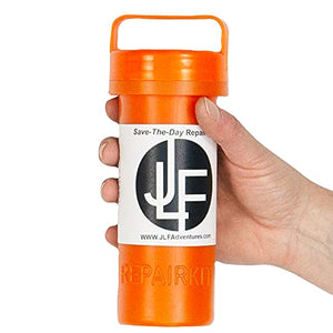 JLF Repair Kit for Inflatable Stand Up Paddle Boards (SUP) | Includes Red, White, Blue, Clear Grey PVC and Wrench (No Adhesive)