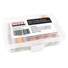 Load image into Gallery viewer, WAGO 221 LEVER-NUTS 36pc Compact Splicing Wire Connector Assortment. Includes (16x) 221-412, (12x) 221-413, (8x) 221-415
