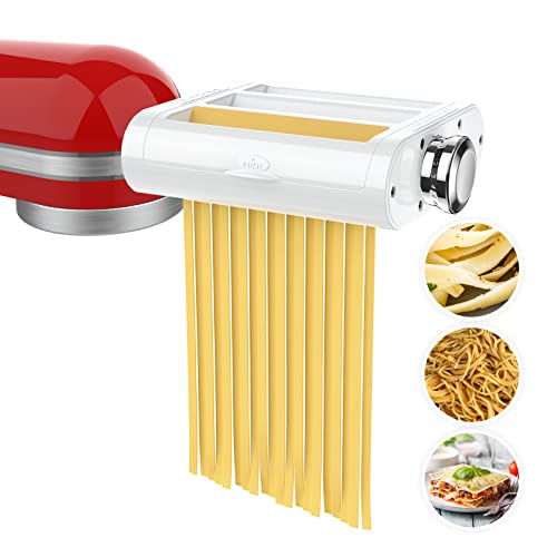 Load image into Gallery viewer, Antree Pasta Maker Attachment 3 in 1 Set for KitchenAid Stand Mixers Included Pasta Sheet Roller, Spaghetti Cutter, Fettuccine Cutter Maker Accessories and Cleaning Brush
