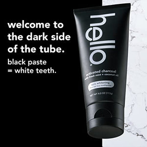 Hello Oral Care Activated Charcoal Teeth Whitening Fluoride Free and SLS Free Toothpaste, 1 Count