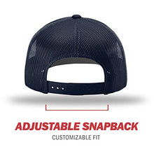 Load image into Gallery viewer, Richardson Unisex 112 Trucker Adjustable Snapback Baseball Cap, Solid Navy, One Size Fits Most

