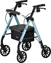 Load image into Gallery viewer, NOVA Medical Products Star 8 Rollator Walker with Perfect Fit Size System, Lightweight &amp; Foldable, Easy to Lift &amp; Carry, Great for Travel, Color Diamond Sky Blue

