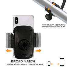 Load image into Gallery viewer, Stroller Phone Holder, Universal Gooseneck Flexible Long Arm Lazy Hands Free Phone Mount Clamp, Stroller Clamp Compatible with iPhone,Android, Galaxy, 360 Degree Rotation,Perfect for Moms on The Go
