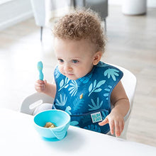 Load image into Gallery viewer, Bumkins SuperBib, Baby Bib, Waterproof, Washable Fabric, Fits Babies and Toddlers 6-24 Months - Hangry, Dinosaurs, Blue Tropic (3-Pack)
