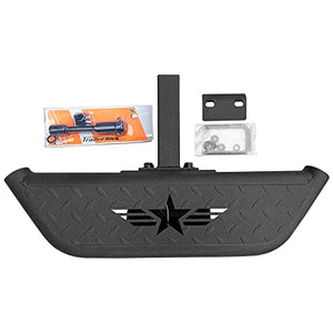 YZONA Truck Hitch Step bar Towing Hitch Steps for 2 inch Receivers with Pin Lock and Stabilizer and Brake Lights