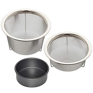 Instant Pot Set of Two Mesh Steamer Baskets (Large and Small) Bundle with Instant Pot 7-Inch Nonstick Round Pan (2 Items)