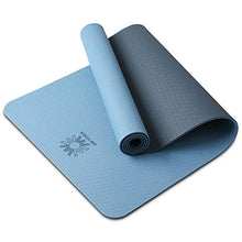 Load image into Gallery viewer, WWWW Yoga Mat Eco Friendly TPE Non Slip Yoga Mats by SGS Certified with Carrying Strap,72"x24" Extra Thick 1/4" for Yoga Pilates Fitness Exercise Mat
