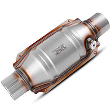 Load image into Gallery viewer, AUTOSAVER88 ATCC0017 2.25" Inlet/Outlet Universal Catalytic Converter with O2 Port and Heat Shield (EPA Compliant)
