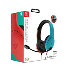 Load image into Gallery viewer, PDP Gaming LVL40 Stereo Headset with Mic for Nintendo Switch - PC, iPad, Mac, Laptop Compatible - Noise Cancelling Microphone, Lightweight, Soft Comfort On Ear Headphones - Mario Red &amp; Blue
