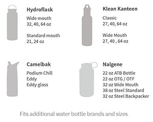 LifeStraw Universal Water Filter Bottle Adapter Kit Fits Select Bottles from Hydroflask, Camelbak, Kleen Kanteen, Nalgene and More