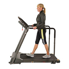 Load image into Gallery viewer, Sunny Health &amp; Fitness Walking Treadmill with Low Wide Deck and Multi-Grip Handrails for Balance, 295 LB Max Weight - SF-T7857,Black
