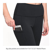 Load image into Gallery viewer, BALEAF Women's Workout Yoga High Waist Capris Pocketed Cropped Leggings 3/4 Exercise Athletic Tights Black Size L
