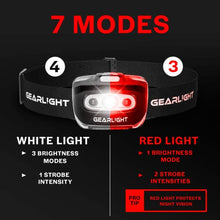 Load image into Gallery viewer, GearLight LED Head Lamp - Pack of 2 Outdoor Flashlight Headlamps w/ Adjustable Headband for Adults and Kids - Hiking &amp; Camping Gear Essentials - S500﻿
