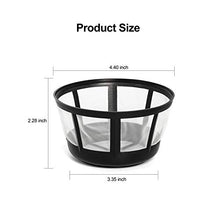 Load image into Gallery viewer, FIFOKICHO Reusable 8-12 Cup Basket Coffee Filter for Most Mr. Coffee and Black &amp; Decker Regal and Procter Silex Coffee Makers BPA Free Dishwasher Safe ECO-Friendly 4 Packs

